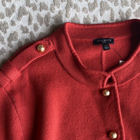 Talbots Merino Wool Blend Sweater Jacket, size 2X - Picture 2 of 10